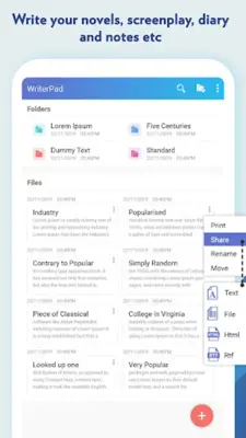 WriterPad – Write Novels, Screenplay, Journal android App screenshot 3